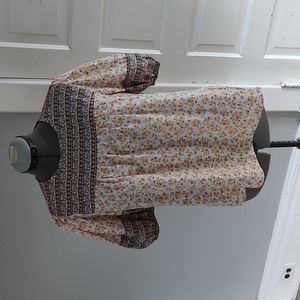 SHEIN Prairie blouse peasant shirt boho floral